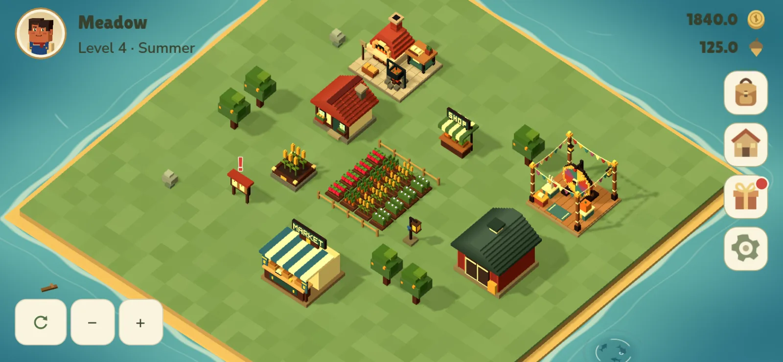 The farm on a phone held sideways